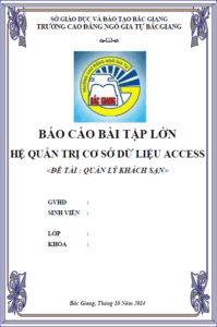 bao cao bai tap lon he quan tri co so du lieu access