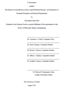 biochemical saccharification of ionic liquid pretreated biomass an examination of treatment parameters and enzyme requirements
