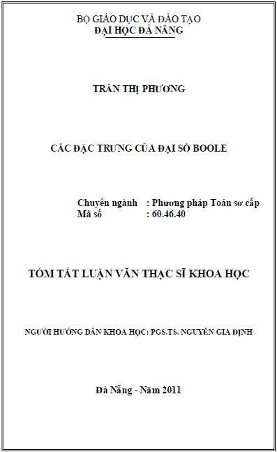 cac dac trung cua dai so boole