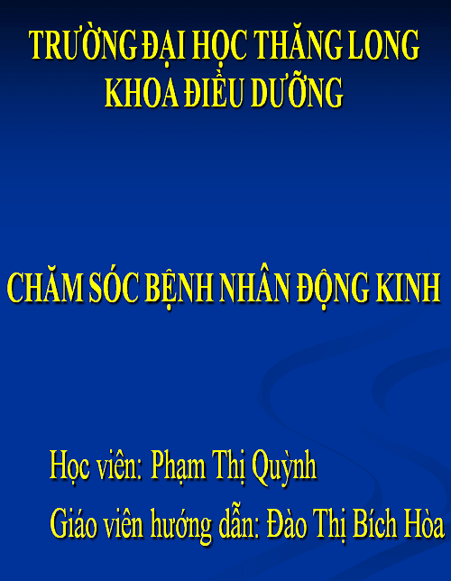 cham soc benh nhan dong kinh