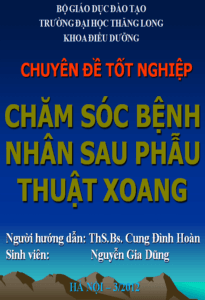 cham soc benh nhan sau phau thuat mo xoang