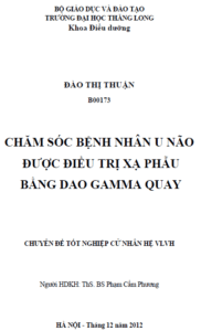 cham soc benh nhan u nao duoc dieu tri xa phau bang dao gamma quay