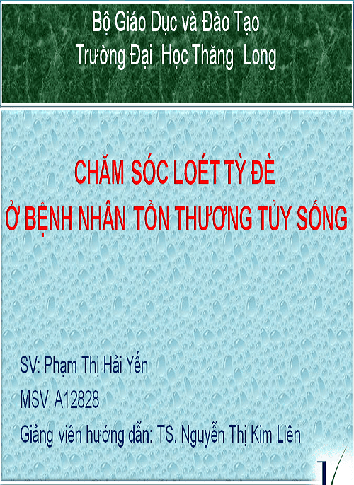 cham soc loet ty de o benh nhan ton thuong tuy song
