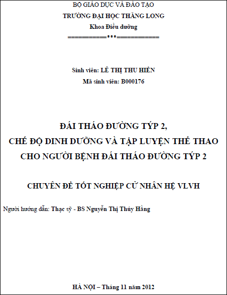 che do dinh duong va tap luyen the thao cho nguoi benh dai thao duong typ 2