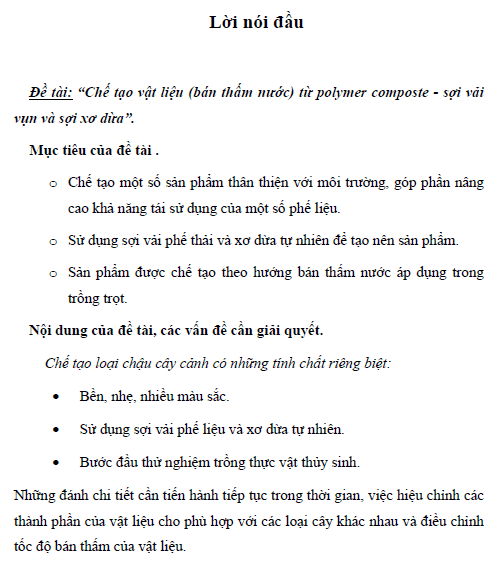 che tao vat lieu ban tham nuoc tu polymercomposte soi vai vun va soi so dua
