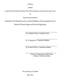 community based optimal scheduling of smart home appliances incorporating occupancy error
