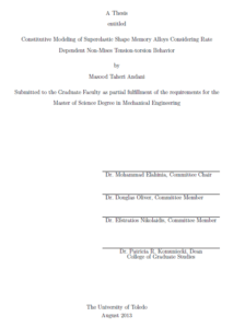constitutive modeling of superelastic shape memory alloys considering rate dependent non mises tension torsion behavior