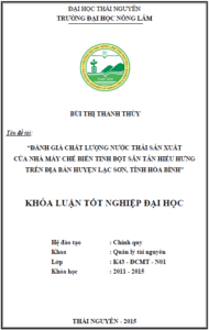 danh gia chat luong nuoc thai san xuat cua nha may che bien tinh bot san tan hieu hung tren dia ban huyen lac son tinh hoa binh