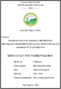 danh gia cong tac giao dat cho thue dat tren dia ban thanh pho tuyen quang tinh tuyen quang giai doan tu 1 7 2014 den nay