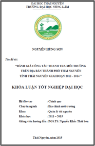 danh gia cong tac thanh tra moi truong tren dia ban thanh pho thai nguyen giai doan tu 2012 2014