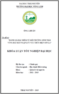 danh gia dac diem ve moi truong sinh thai vung dat ban ngap luu vuc thuy dien son la