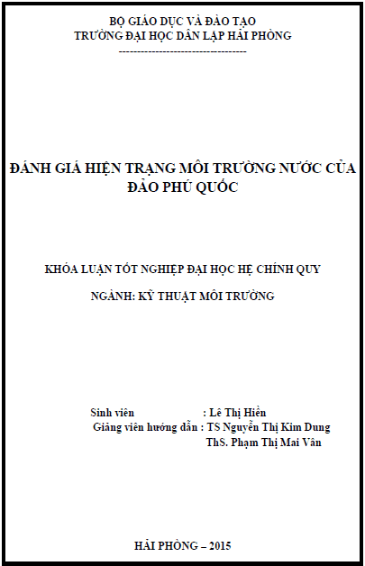 danh gia hien trang moi truong nuoc cua dao phu quoc