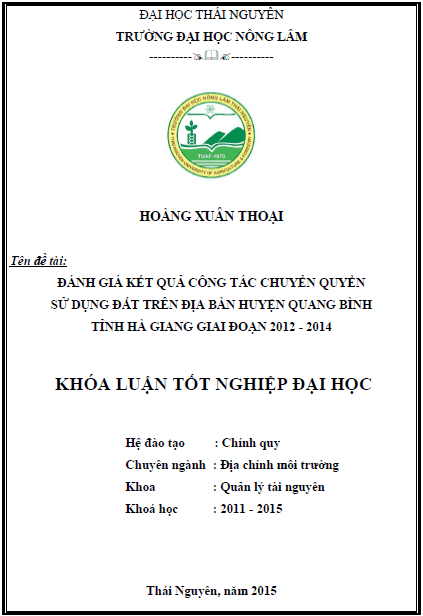 danh gia ket qua cong tac chuyen quyen su dung dat tren dia ban huyen quang binh tinh ha giang giai doan 2012 2014 1