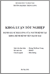 danh gia su hai long cua nguoi benh tai khoa benh benh vien bach mai