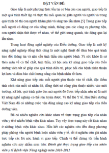 danh gia thuc trang giao tiep cua nhan vien y te benh vien nong nghiep nam 2010 2011