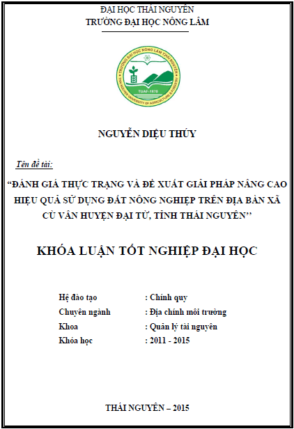 danh gia thuc trang va de xuat giai phap nang cao hieu qua su dung dat nong nghiep tren dia ban xa cu van huyen dai tu tinh thai nguyen 1