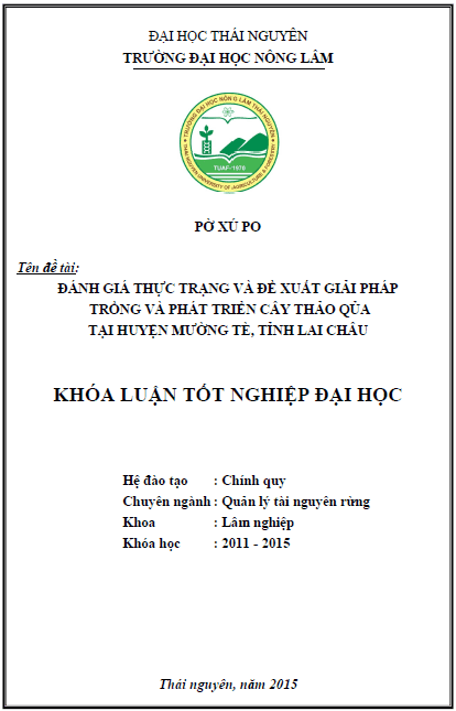 danh gia thuc trang va de xuat giai phap trong va phat trien cay thao qua tai huyen muong te tinh lai chau