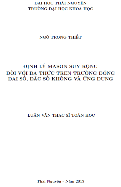 dinh ly mason suy rong doi voi da thuc tren truong dong dai so dac so khong va ung dung