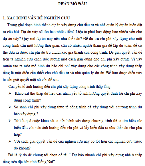du bao nhanh chi phi xay dung cong trinh nha o thap tang tren dia ban tinh dong nai