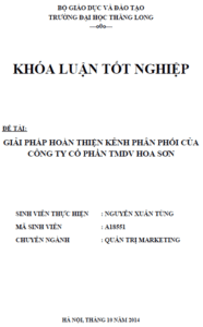Giải pháp hoàn thiện kênh phân phối của Công ty Cổ phần Thương mại Dịch vụ Hoa Sơn 12 giai phap hoan thien kenh phan phoi cua cong ty co phan thuong mai dich vu hoa son