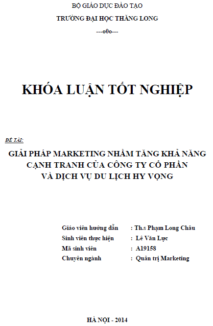 giai phap marketing nham tang kha nang canh tranh cua cong ty co phan va dich vu du lich hi vong
