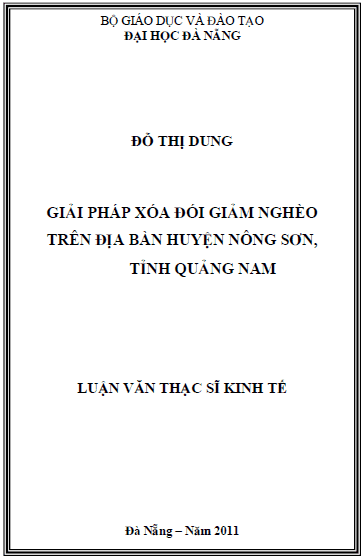 giai phap xoa doi giam ngheo tren dia ban huyen nong son tinh quang nam