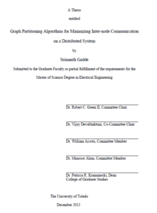 graph partitioning algorithms for minimizing inter node communication on a distributed system