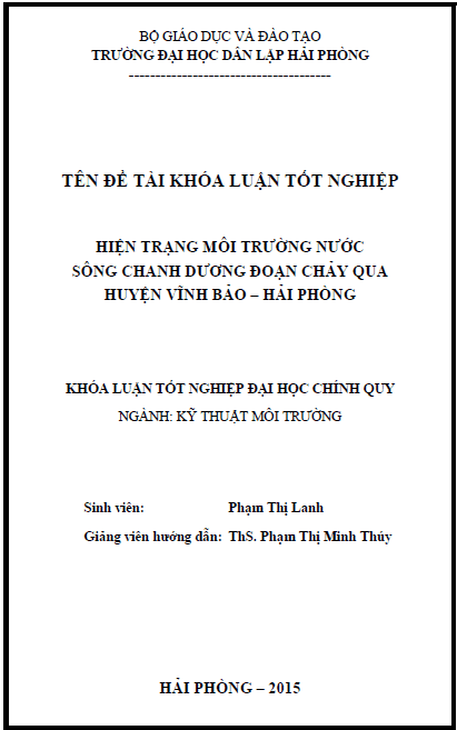 hien trang moi truong nuoc song chanh duong doan chay qua huyen vinh bao hai phong