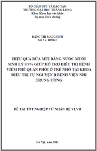 hieu qua rua mui bang nuoc muoi sinh ly 0 9 giup ho tro dieu tri benh viem phe quan phoi o tre nho tai khoa dieu tri tu nguyen b benh vien nhi trung uong