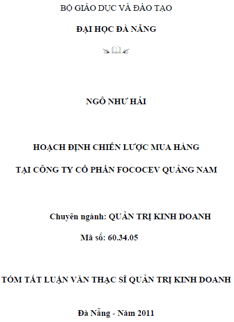 hoach dinh chien luoc mua hang tai cong ty co phan fococev quang nam