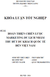 Hoàn thiện chiến lược Marketing du lịch nhằm thu hút du khách Quốc tế đến Việt Nam 4 hoan thien chien luoc marketing du lich nham thu hut du khach quoc te den viet nam