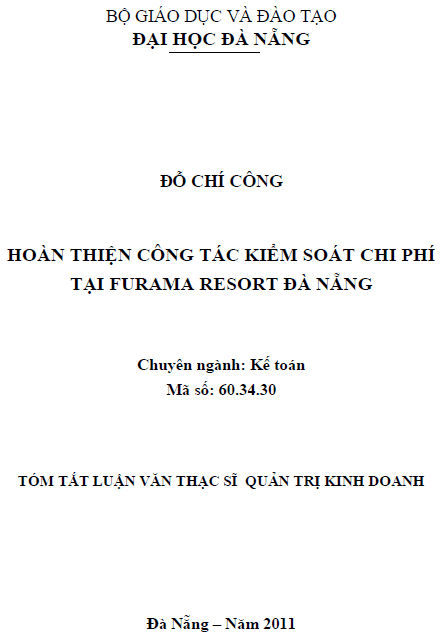 hoan thien cong tac kiem soat chi phi tai furama resort da nang