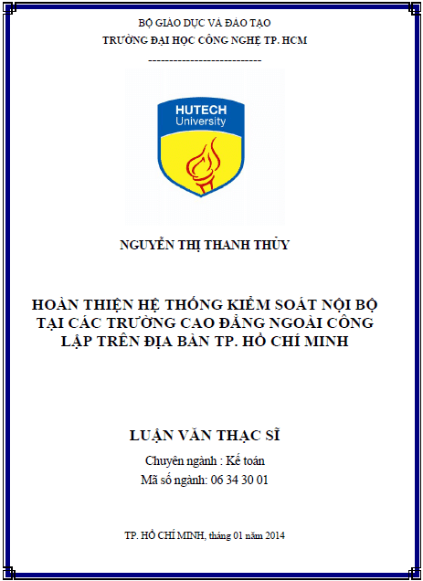 hoan thien he thong kiem soat noi bo tai cac truong cao dang ngoai cong lap tren dia ban thanh pho ho chi minh
