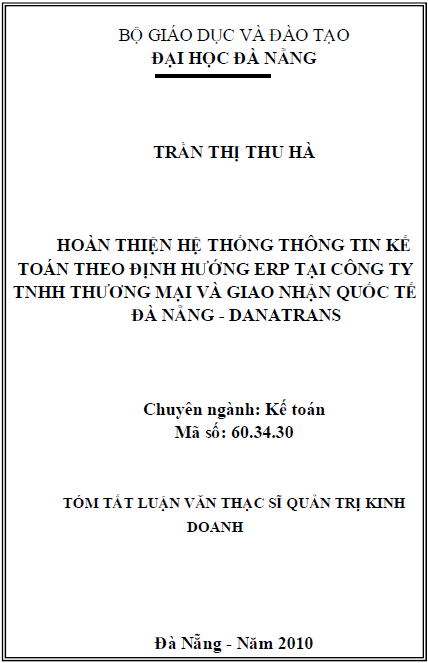 hoan thien he thong thong tin ke toan theo dinh huong erp tai cong ty tnhh thuong mai va giao nhan quoc te da nang danatrans