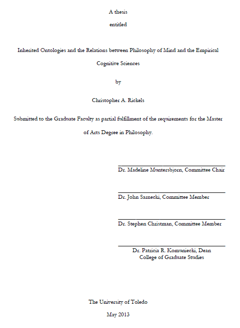 inherited ontologies and the relations between philosophy of mind and the empirical cognitive sciences