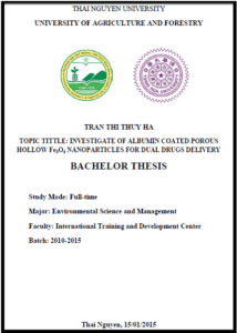 investigate of albumin porous holow fe3o4 nanoparticles for dual drug delivery 1