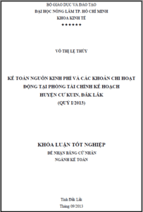 Kế toán nguồn kinh phí và các khoản chi hoạt động tại phòng tài chính kế hoạch huyện Kuin Đăk Lăk 2 ke toan nguon kinh phi va cac khoan chi hoat dong tai phong tai chinh ke hoach huyen kuin dak lak