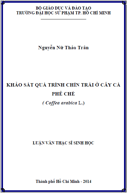 khao sat qua trinh chin trai o cay ca phe che coffea arabica l