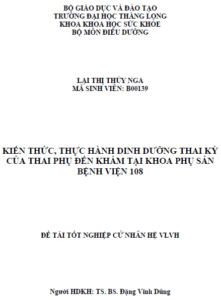 kien thuc thuc hanh dinh duong thai ky cua thai phu den kham tai khoa phu san benh vien 108