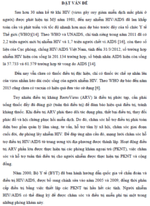 kien thuc thuc hanh trong dieu tri arv cua benh nhan hiv aids va mot so hoat dong ho tro cua cong dong tai trung tam y te huyen tu liem ha noi
