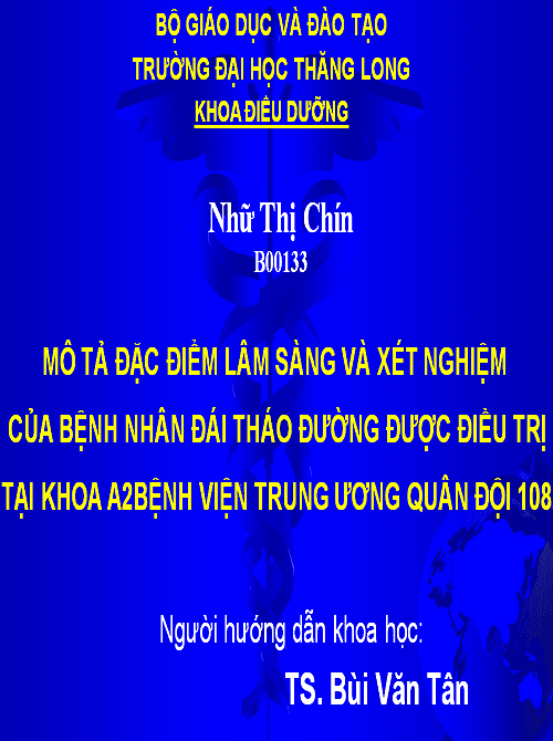 mo ta dac diem lam sang va xet nghiem cua benh nhan dai thao duong duoc dieu tri tai khoa a2 benh vien trung uong quan doi 108