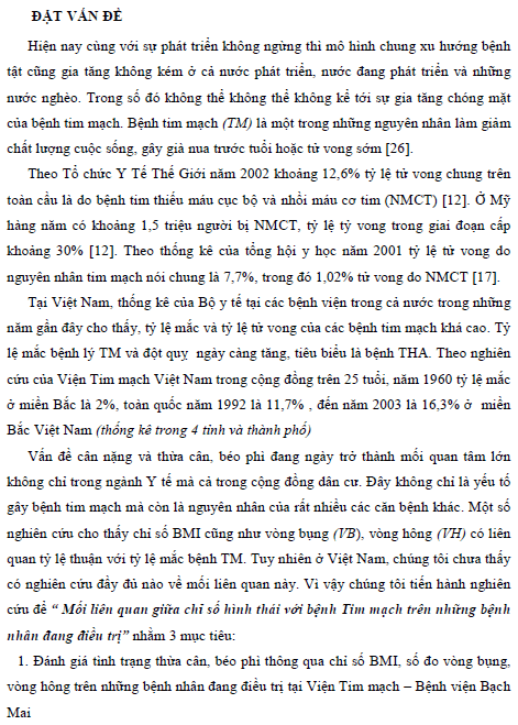 mo ta moi lien quan giua chi so hinh thai voi benh tim mach tren nhung benh nhan dang dieu tri