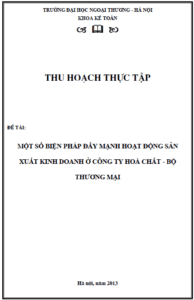 mot so bien phap day manh hoat dong san xuat kinh doanh o cong ty hoa chat bo thuong mai
