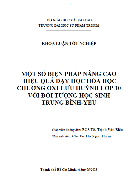 mot so bien phap nang cao hieu qua day hoc hoa hoc chuong oxi luu huynh lop 10 voi doi tuong hoc sinh trung binh yeu