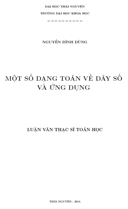 mot so dang toan ve day so va ung dung