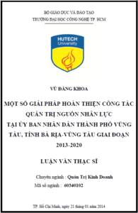 mot so giai phap hoan thien cong tac quan tri nguon nhan luc tai uy ban nhan dan thanh pho vung tau tinh ba ria vung tau giai doan 2013 2020