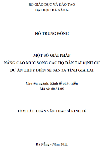 mot so giai phap nang cao muc song cac ho dan tai dinh cu du an thuy dien se san 3a tinh gia lai