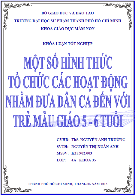 mot so hinh thuc to chuc cac hoat dong dua dan ca den voi tre mau giao 5 6 tuoi