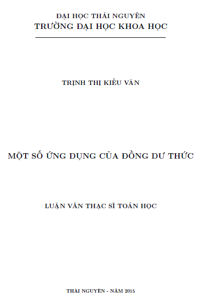 mot so ung dung cua dong du thuc