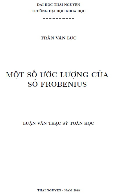 mot so uoc luong cua so frobenius